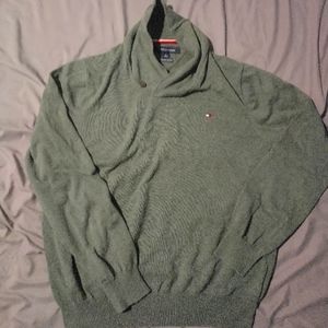 tommy hilfiger premium cotton shawl collar sweater M.